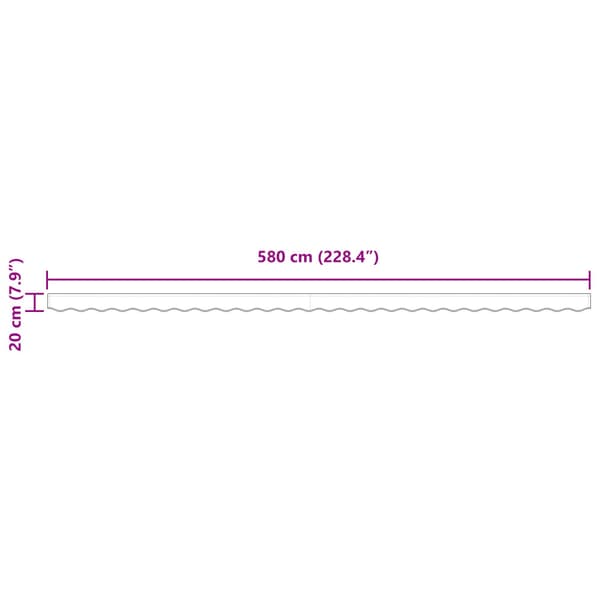 Markiskappa Ersättning Beige 580 x 20 cm Polyester