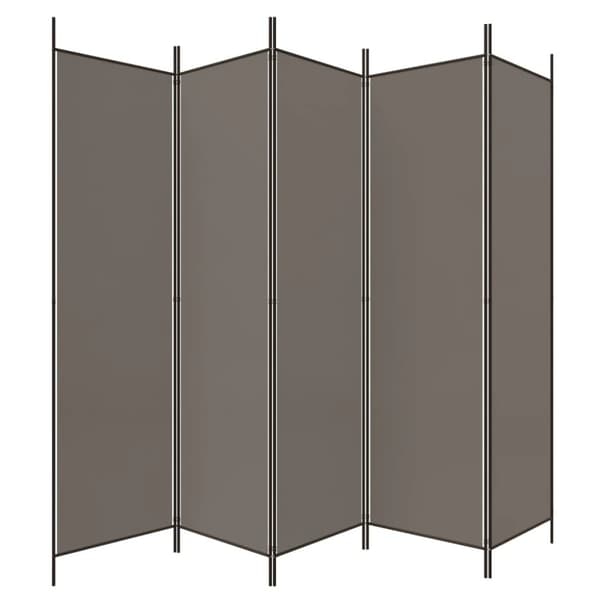 Rumsavdelare 5 paneler antracit 250x200 cm tyg