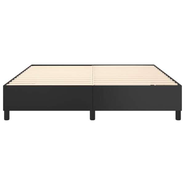 Boxspring-sängram svart 180x200 cm konstläder