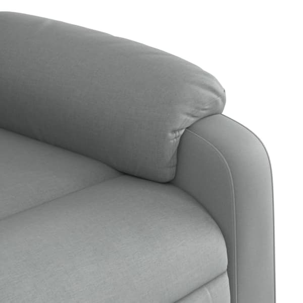 Reclinerfåtölj ljusgrå tyg