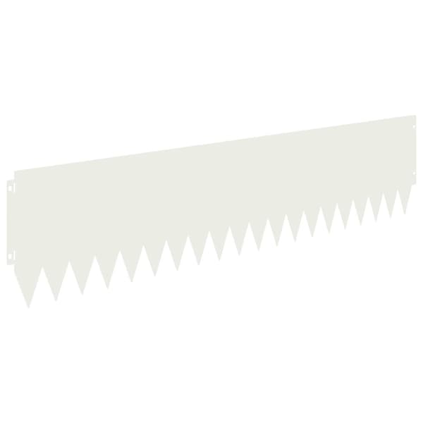 Kant för gräsmatta 10 pcs 103 x 25 cm Stål Vit