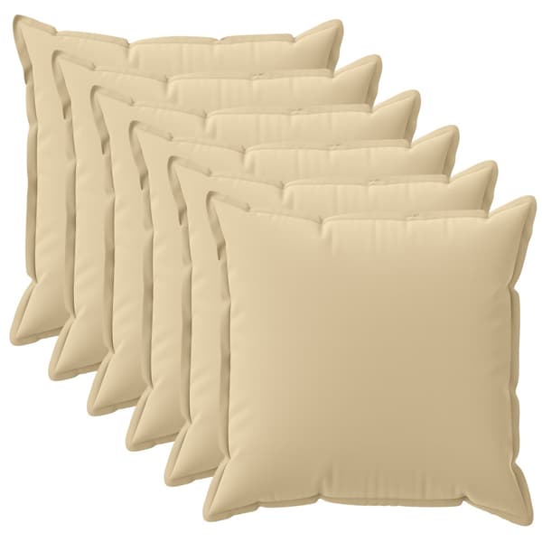 Kuddöverdrag 6 st HOUTEN Beige 35 x 35 cm Polyester