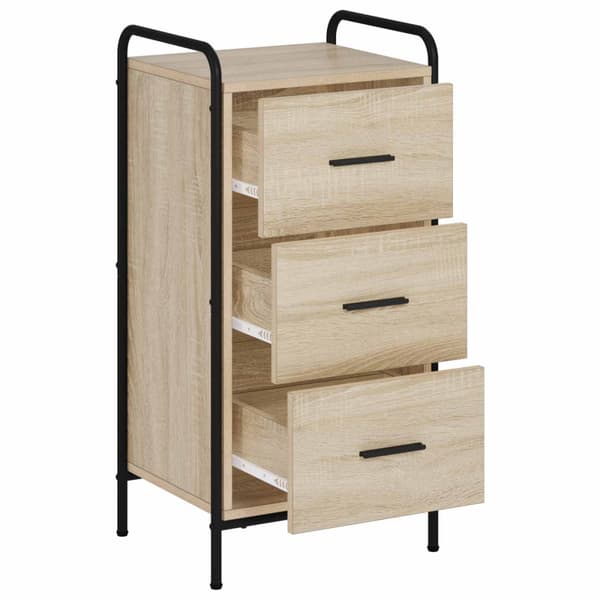 Sideboard Sonoma-ek 97 x 33 x 81 cm Konstruerat trä