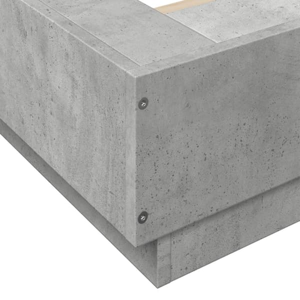 Sängram betonggrå 120x190 cm konstruerat trä