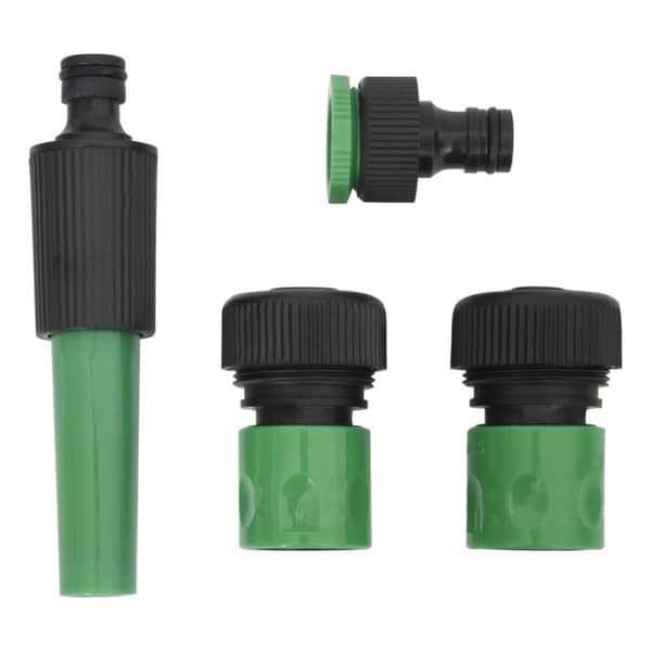 Trädgårdsslang med kopplingar grön 0,5" 30 m PVC
