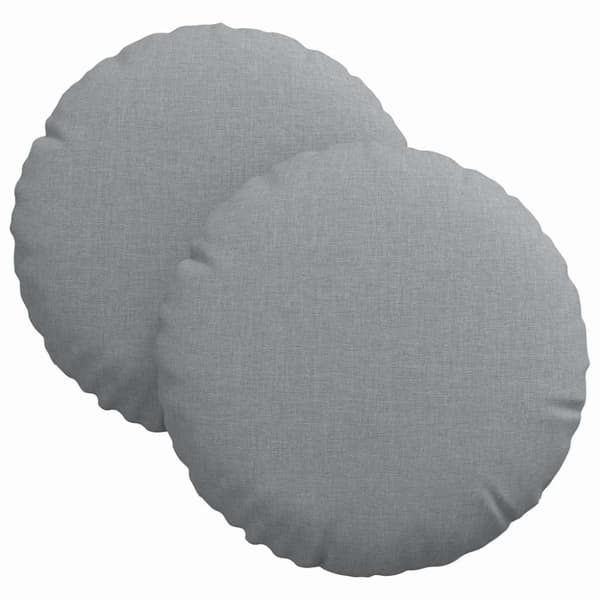 Sittkuddar 2 pcs Ljusgrå Ø30 x 13 cm tyg