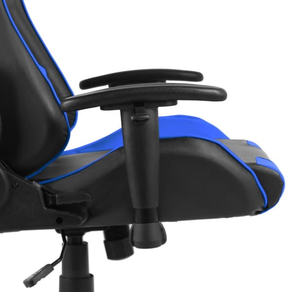 Snurrbar gamingstol blå PVC