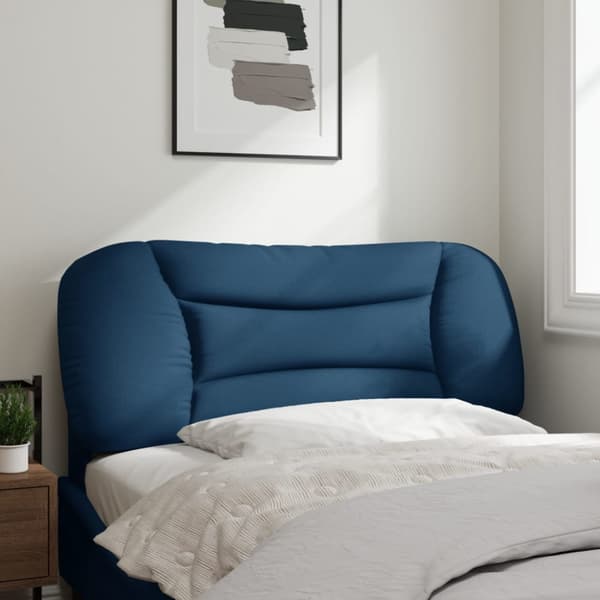 Headboard Cushion "Hvar" Blue 100 cm Fabric