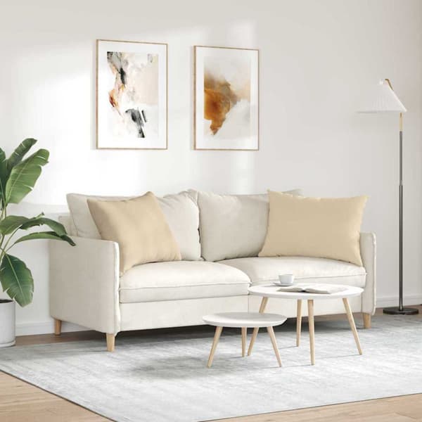 Sofakuddar 2 pcs Kräm 70 x 50 cm tyg