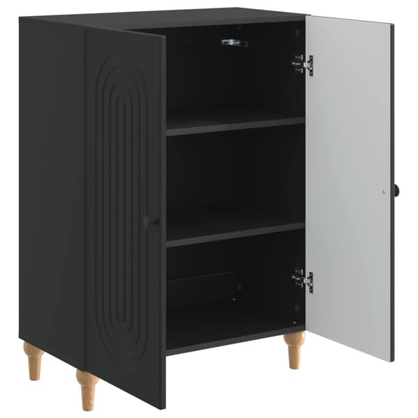 Sideboard Svart 66 x 34,5 x 90 cm Konstruerat trä