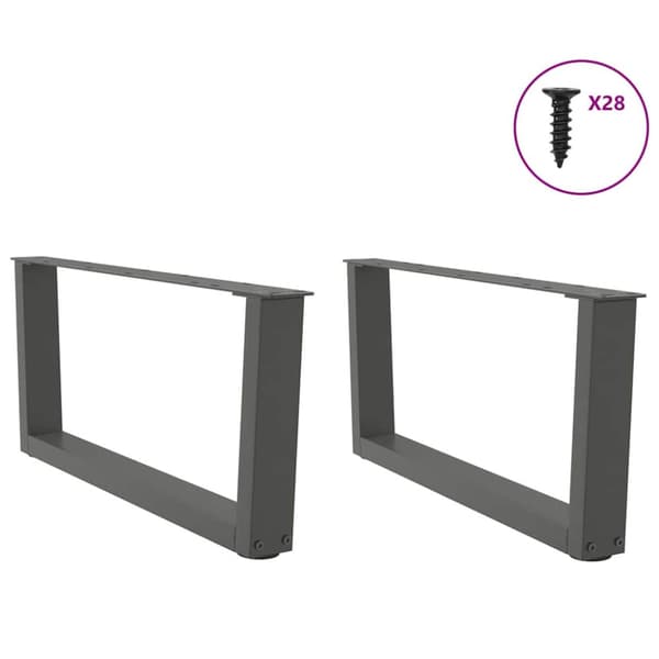 Soffbordsben V-formade 2 st antracit 70x(30-31,3) cm stål