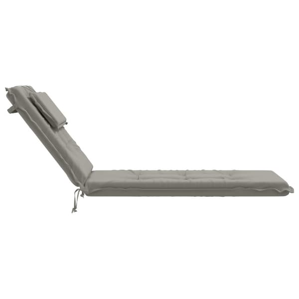 Solstol Kudde GEMERT 100% Polyester Grå 190 x 60 x 9 cm