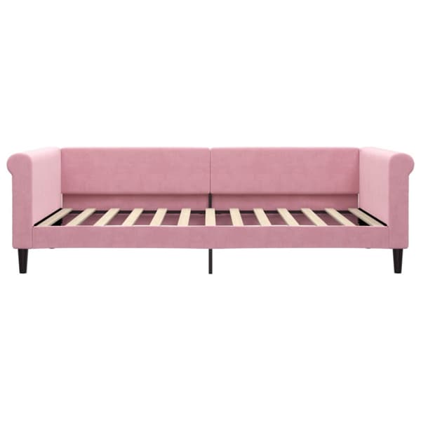 Dagbädd utdragbar rosa 100x200 cm sammet