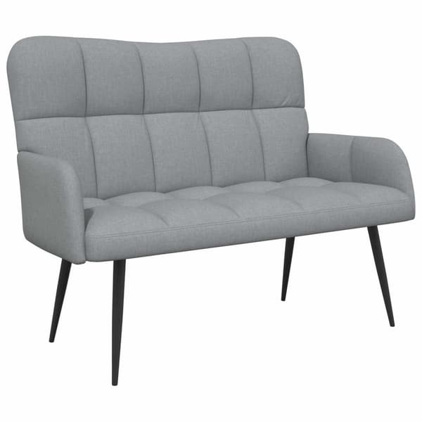 Tvåsitssoffa Ljusgrå 115 x 61 x 87 cm tyg