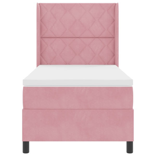 Bäddfjäder med LED-ljusslingor Rosa 90 x 200 cm Sammet