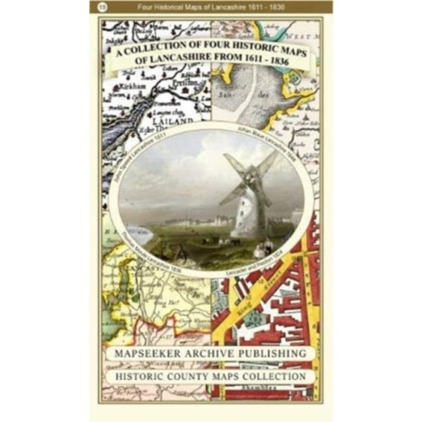 A Lancashire 1611 - 1836 - Fold Up Map that features a collection of Four Historic Maps, John Speed's County Map 1611, Johan Blaeu's County Map of 164