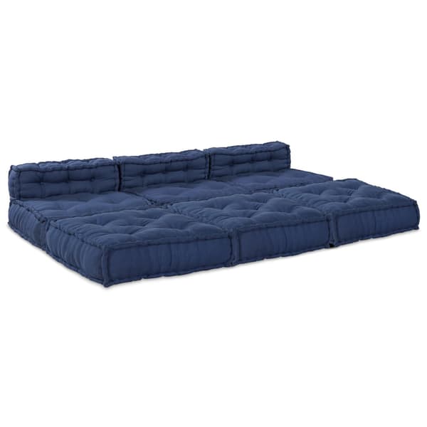 Modulsofa enhet 4 pcs Indigo Tyg