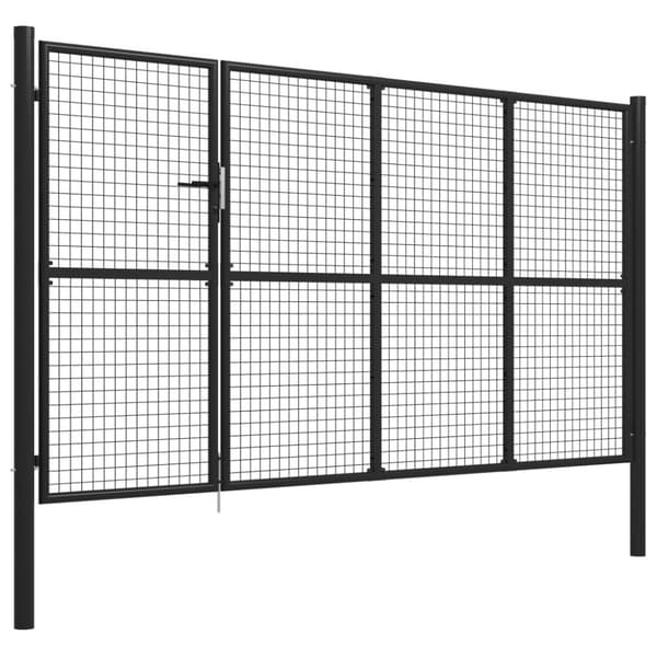 Trädgårdsgrind stål 350x150 cm antracit