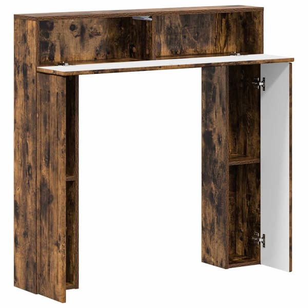 Eldstadsram Rökt ek 102 x 18 x 100,5 cm Konstruerat trä