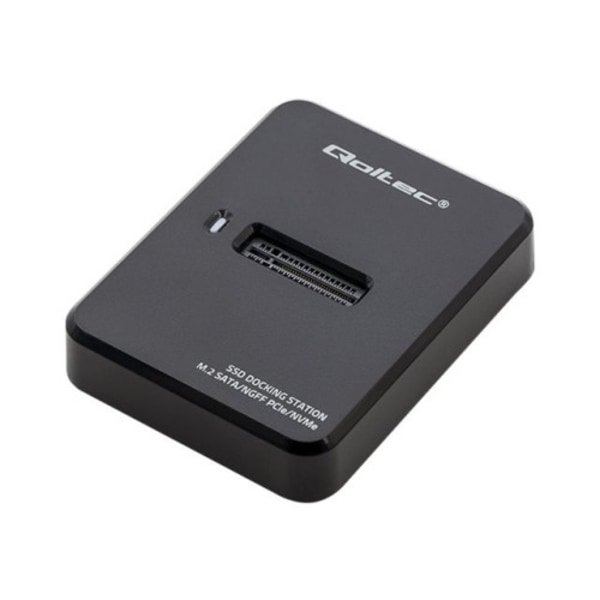 Qoltec - SSD-dockningsstation - M.2 Card (PCIe NVMe & SATA) - USB 3.1 (Gen 2) Svart