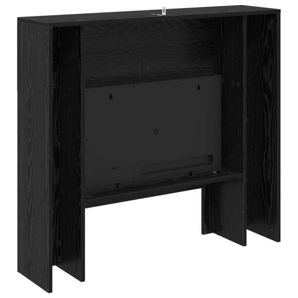 Elektrisk eldstad Svart ek 100 x 24,5 x 90 cm Konstruerat trä