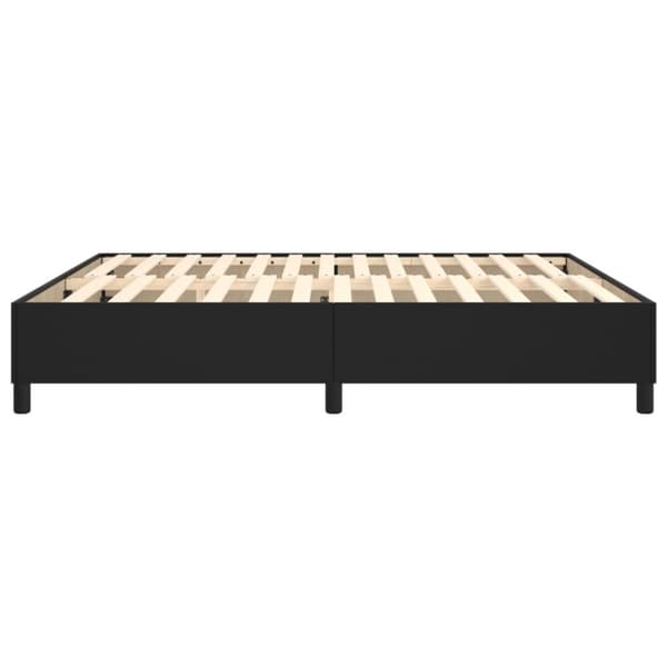 Boxspring-sängram svart 180x200 cm konstläder
