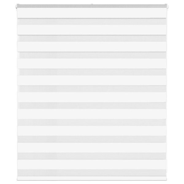 Rullgardin zebra vit 130x100 cm tyg bredd 125,9 cm polyester