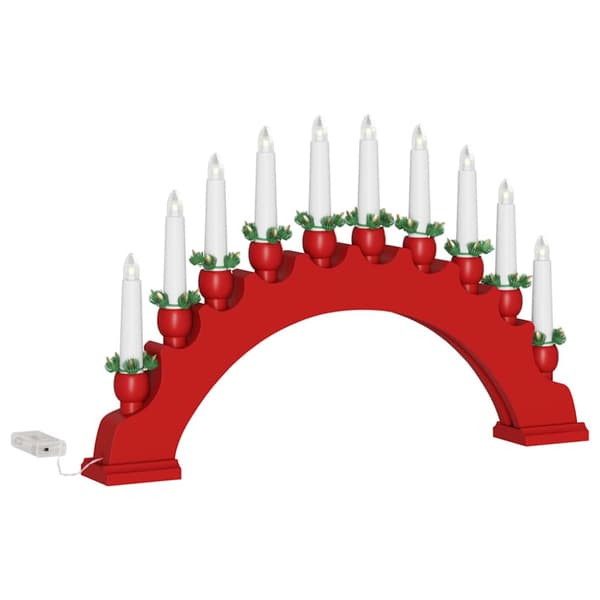 Julbåge med 10 LED-ljus LED-lampor Varmvit 47 x 5 x 29 cm