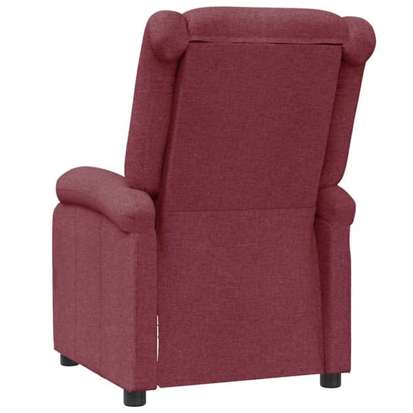 Reclinerfåtölj vinröd tyg