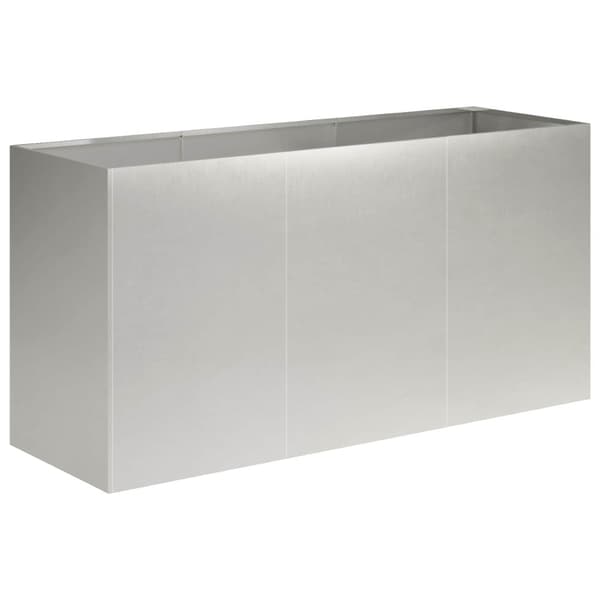 Trädgårdsplanterare Silver 120 x 40 x 60 cm Rostfritt stål