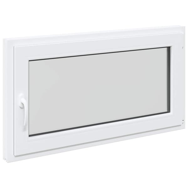 Källarfönster RISOR Vit 110 x 50 cm PVC och glas