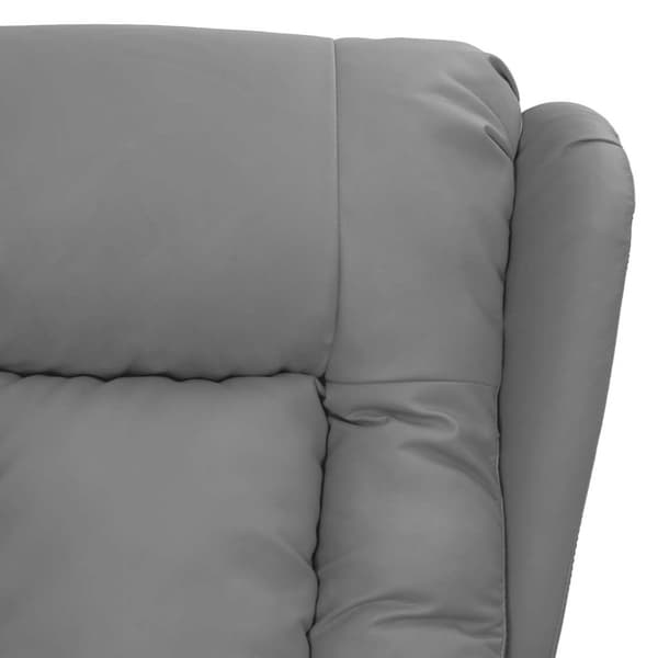 Massagefåtölj grå konstläder
