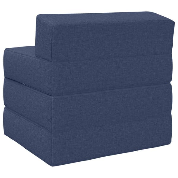 Fällbar Soffbed Blå 200 x 70 x 10 cm Tyg