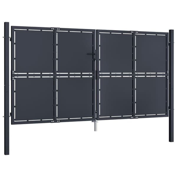 Trädgårdsgrind stål 300x200 cm antracit