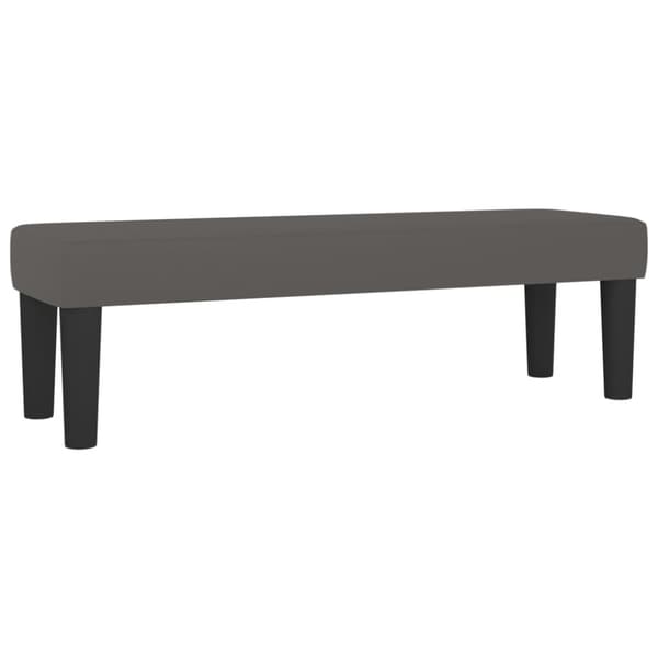 Ramsäng med madrass grå 200x200 cm konstläder