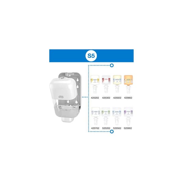 Dispenser TORK S5 tvål/handspr Mini vit