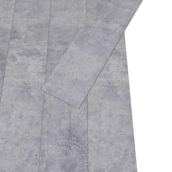 Golvplankor 36 pcs Cementgrå 5,02 m² PVC