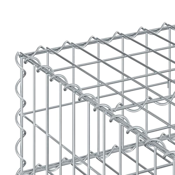 Gabion upphöjd säng Silver