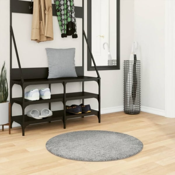Ryamatta PAMPLONA lång lugg modern grön Ø 80 cm