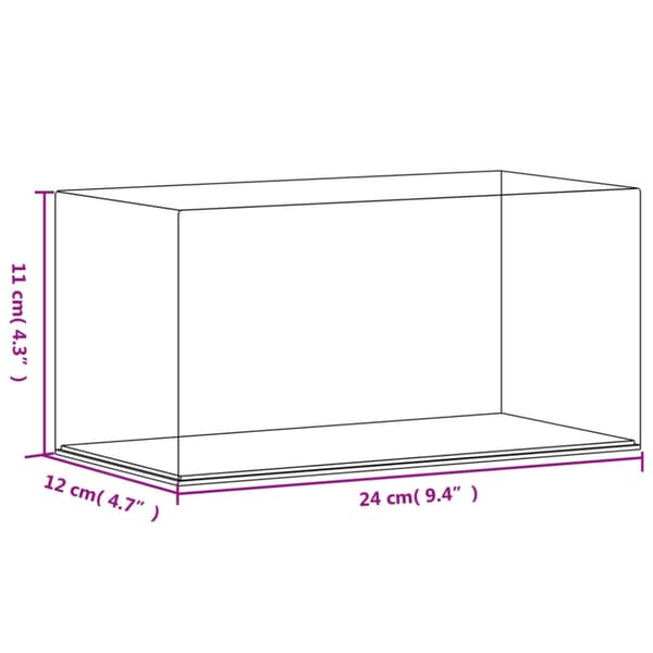 Akryllåda transparent 24x12x11 cm