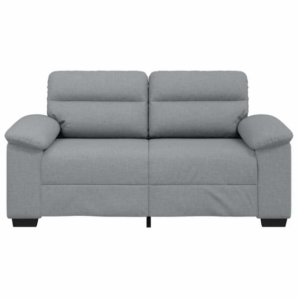 2-sitssoffa ljusgrå 160x81x84 cm tyg