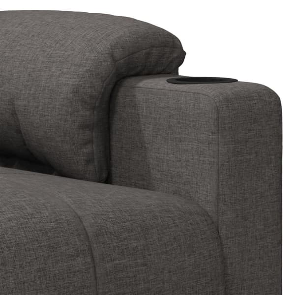 Reclinerfåtölj mörkgrå tyg