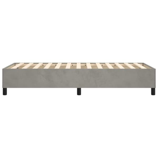 Boxspring-sängram ljusgrå 80x200 cm sammet