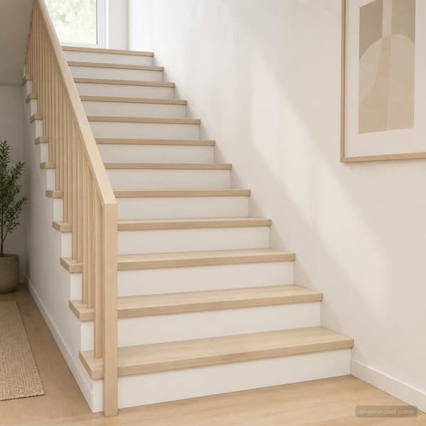 Trappsteg 2 st 100 x 25 x 2 cm Vit Massivt Ekträ