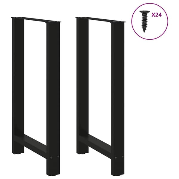 Barbordsben svarta 2 st 60x(100-101) cm stål