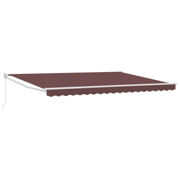 Utdragbar markis Brun 4 x 2 m 100% Polyester och Aluminium