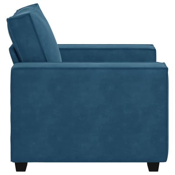 Soffstol blå 100x78x84 cm sammet