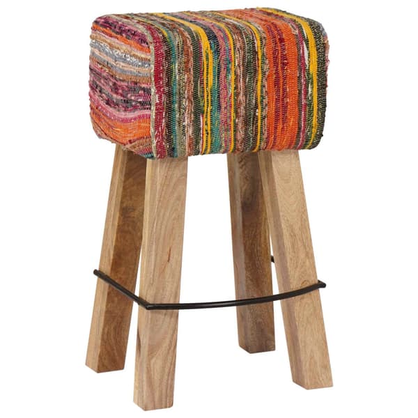 Barpall 2 st Flerfärgsdesign 44 x 33 x 74 cm Äkta läder