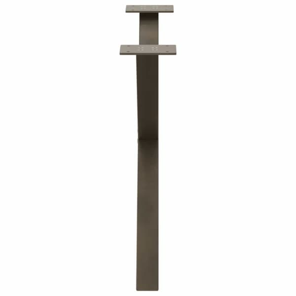Soffbordsben X-formade 2 st naturstål 70x(42-43) cm stål