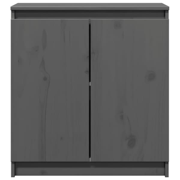 Skänk grå 60x36x65 cm massiv furu